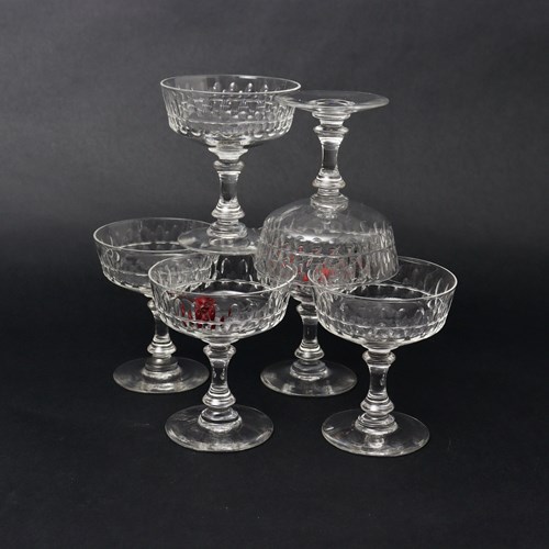 Six, Baccarat Crystal Champagne Coupes