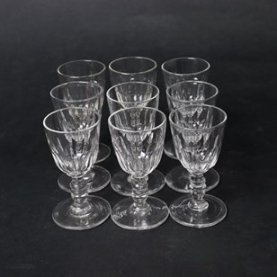 Nine Small, French Crystal, Port Or...