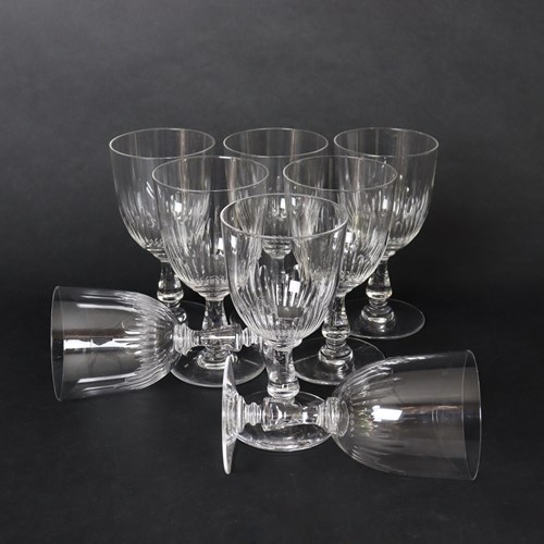 Set Of 8 Baccarat Crystal Wine Glasses