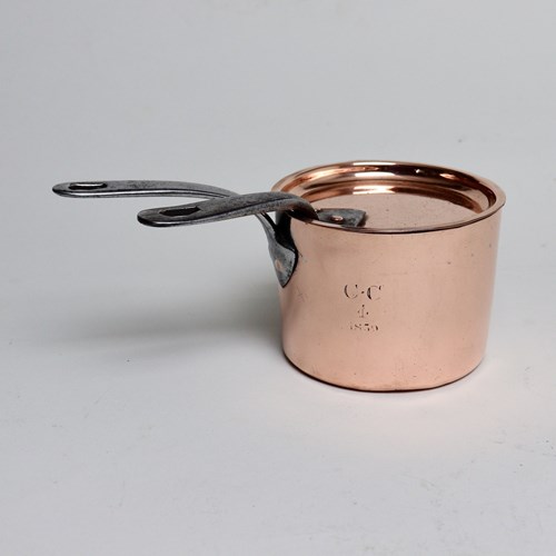Small Copper Saucepan Dated 1839