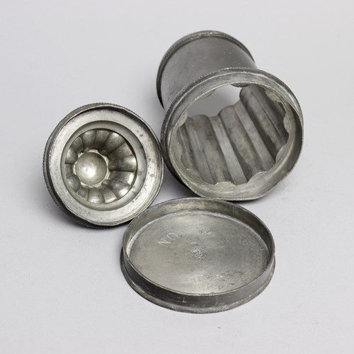 3 Part Pewter Ice Cream Mould 