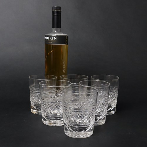 Six 19Th Century, English Crystal Tumblers