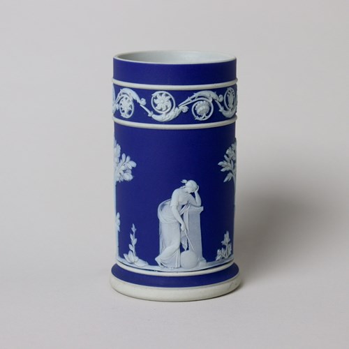 Small, Wedgwood Blue Jasper Spill Vase