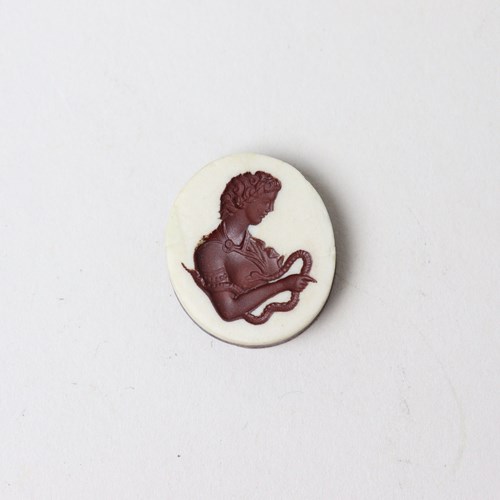Rare Wedgwood & Bentley Brown Jasper Intaglio With Cleopatra