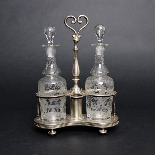French Glass Oil & Vinegar Set