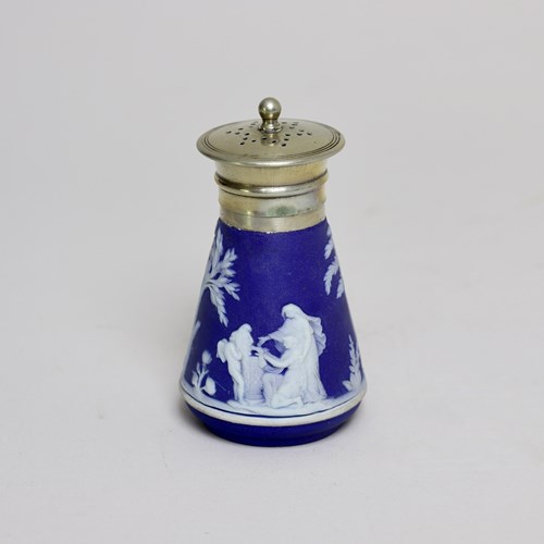 Wedgwood Dark Blue Jasper Dip Pepper Pot