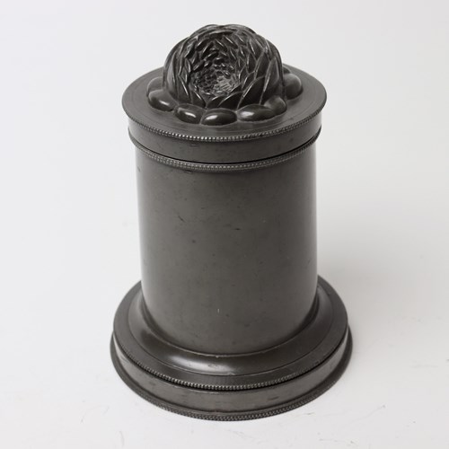 Pewter Ice Cream Mould With Rose Top