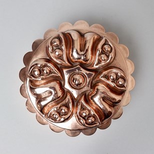 French Copper Mould With Pea Pod De...