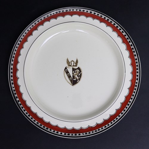 18Th Century Creamware Plates With The Arms Of The Farriers