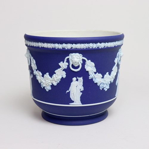 Wedgwood Dark Blue Jasper Jardiniere