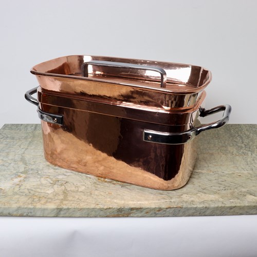 Large French Copper Brasing Pan