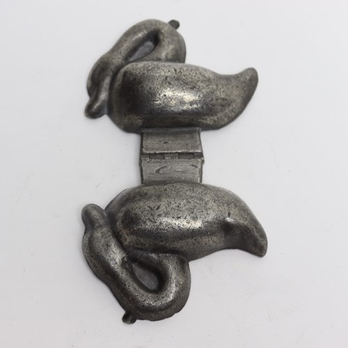 Pewter Ice Cream Mould In The Shape Of A Swan