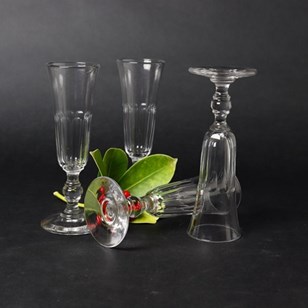 Set Of 4 French Crystal Champagne F...