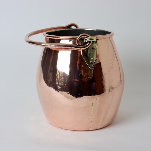 French Copper Milking Bucket