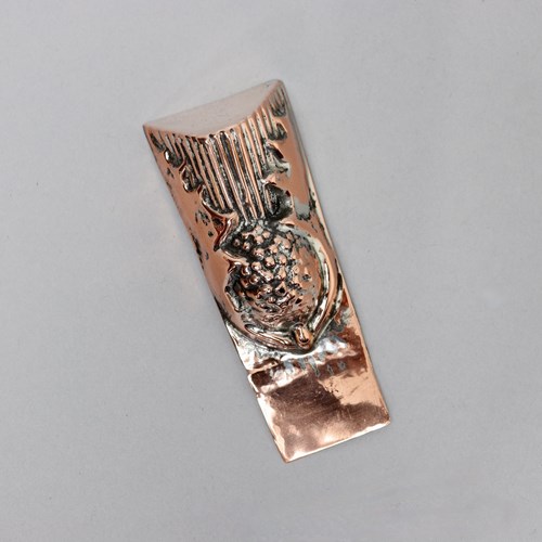 Miniature Copper Mould In The Shape Of A Thistle
