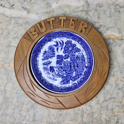 Butter Dish With Carved Surround