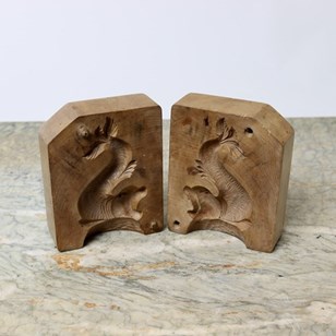 Wooden Butter Mould Carved With A S...