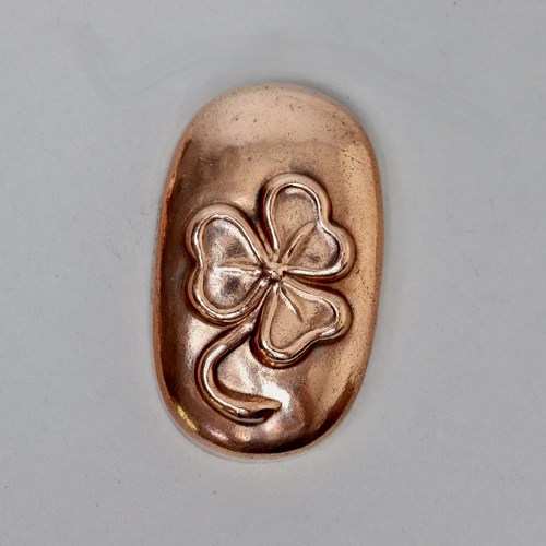 Miniature Copper Mould With Shamrock To Top