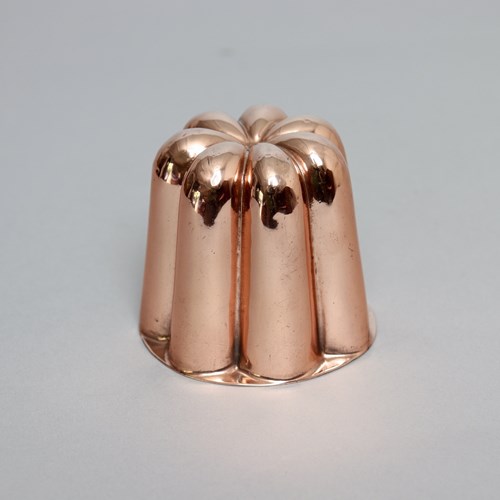 Small, 19Th Century, Fluted Copper Mould