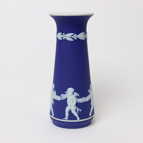 Wedgwood Dark Blue Jasperware Vase