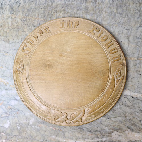 Beechwood Breadboard Carved With "Speed The Plough"