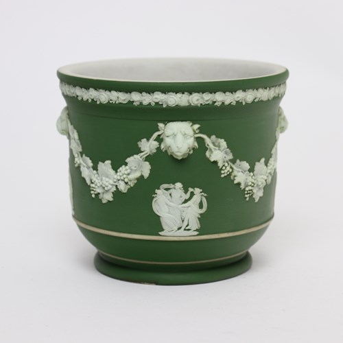 Small Wedgwood Dysart Green Jasper Jardiniere