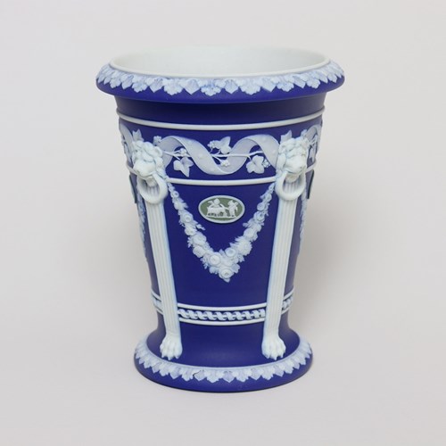 Wedgwood, Three Colour Jasperware, Trumpet Shaped Vase