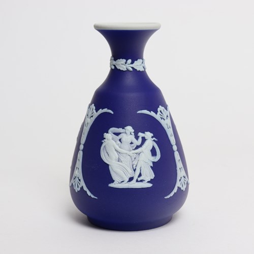 Wedgwood Dark Blue Jasper Dip Bud Vase