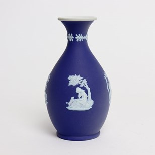 Wedgwood Dark Blue Jasper Bud Vase