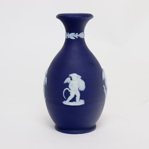 Small Wedgwood Dark Blue Jasper Bud Vase