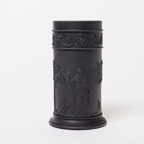 Small, Wedgwood Black Basalt Spill Vase