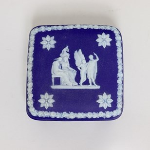 Wedgwood Blue Jasper, Square Trinke...