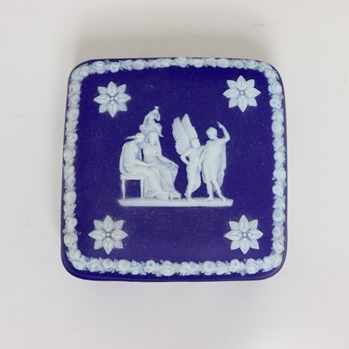 Wedgwood Blue Jasper, Square Trinket Box
