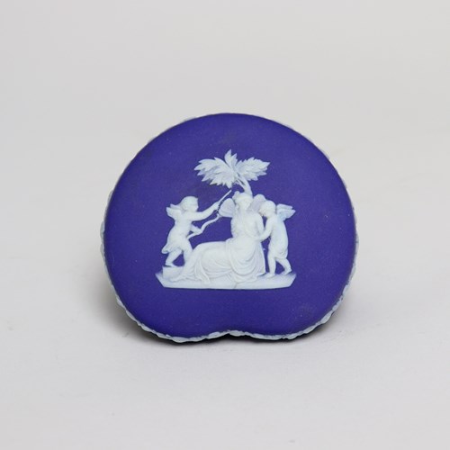 Wedgwood, Blue Jasper, Heart Shaped Trinket Box