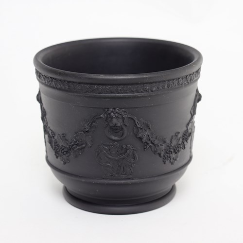 Small Wedgwood Black Basalt Jardiniere