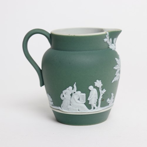 Miniature Wedgwood Green Jasperware Jug