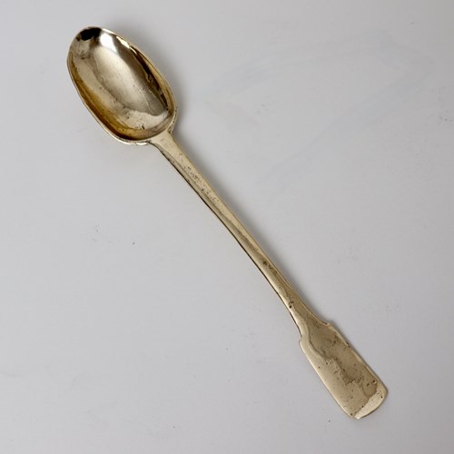 Large, 19Th Century, Brass Basting Spoon