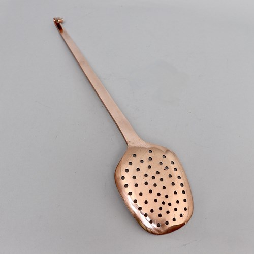 19Th Century French Copper Skimmer