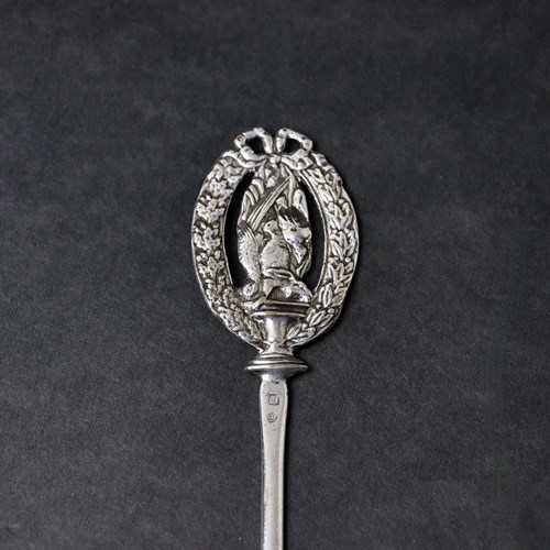 Silver Plated Skewer With Hanging Game Design