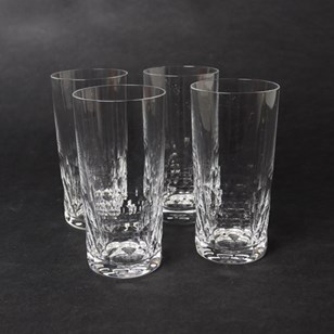 Four St. Louis Crystal Water Glasse...