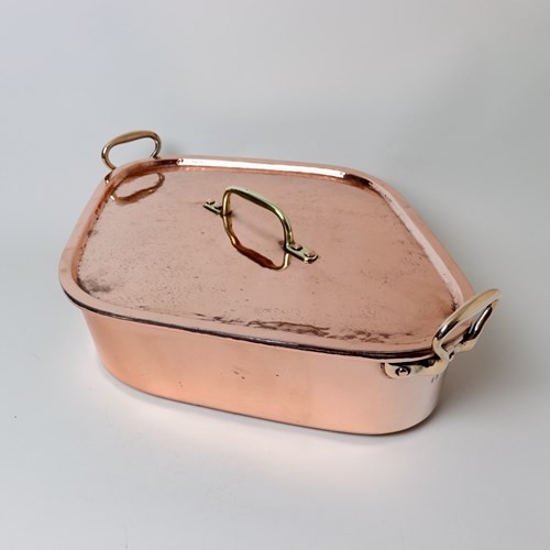 19Th Century French Copper Turbotiere