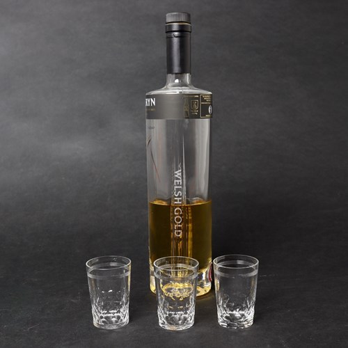 Three Baccarat Crystal Shot Glasses
