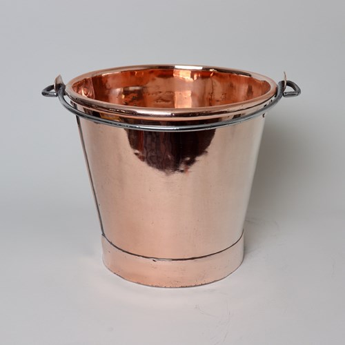 French Copper Bucket Stamped "RAMIE"