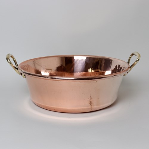 19Th Century French Copper Preserve Pan