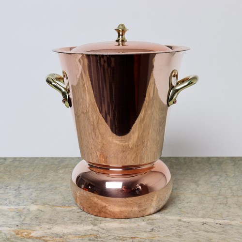 Vintage, French Copper Potato Or Vegetable Steamer