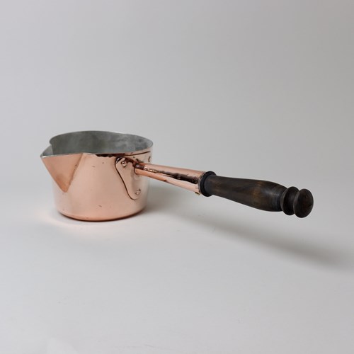 Long Handled French Copper Saucepan