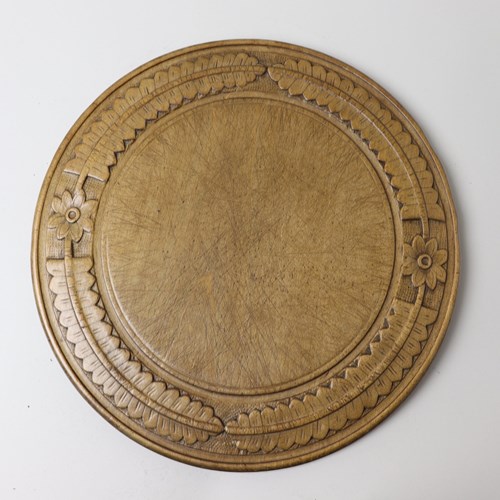 Beechwood Breadboard Carved With Ferns