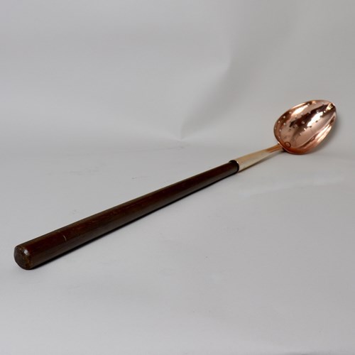 Long Handled Copper Straining Spoon