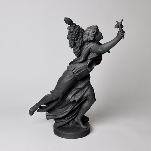 Rare Wedgwood Basalt Figure Of Bacchante