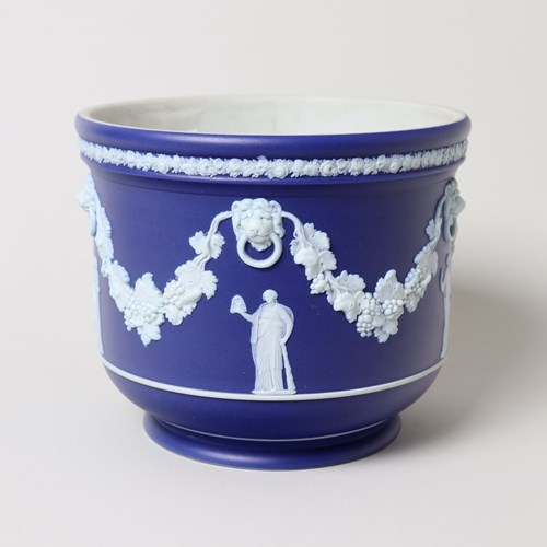 Wedgwood Dark Blue Jasper Dip Jardiniere